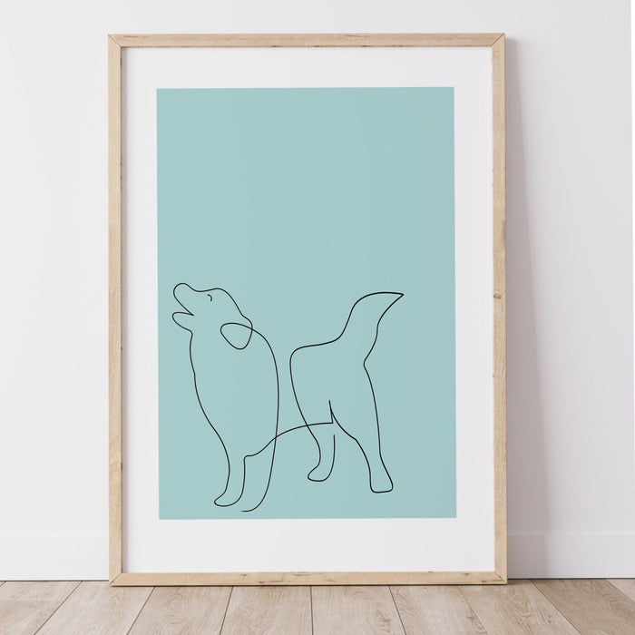 Gallery wall art set of 3, dog prints, boho dog line art poster, blush pink print, pale pink wall decor, minimalist wall art, pink wall art,