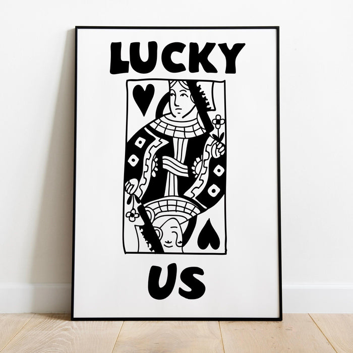 Trendy retro wall art set of 9,retro trendy aesthetic print,lucky you poster,black and white poster,trendy wall art,funny art, digital art