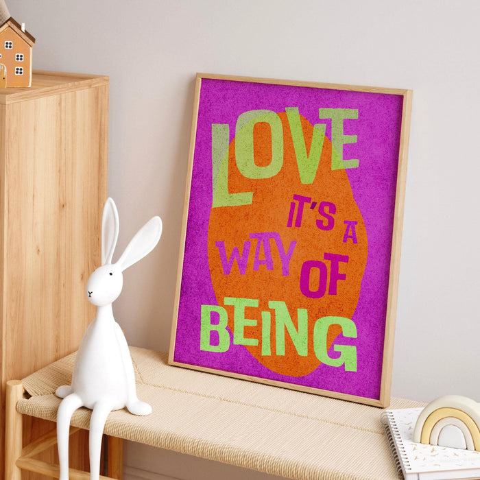 Trendy retro wall art | retro trendy aesthetic print | pink poster | trendy art | typographic wall art | maximalist vivid printable download