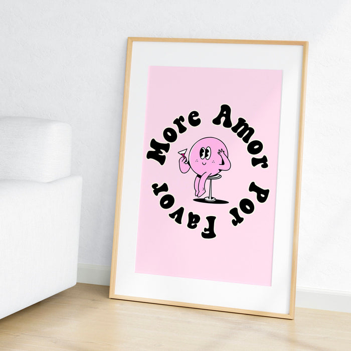 Trendy print, retro wall art, minimalist retro mascot wall art pink aesthetic print, pink print, funny art positive affirmation, digital art