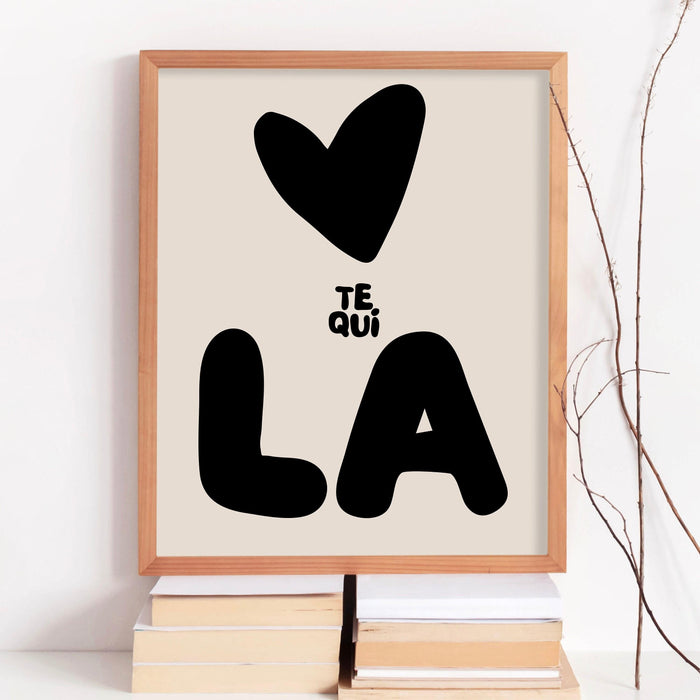 Tequila love la digital download happy hour  martini art retro print cheers art print retro art 70s art print girly art cocktail bar art