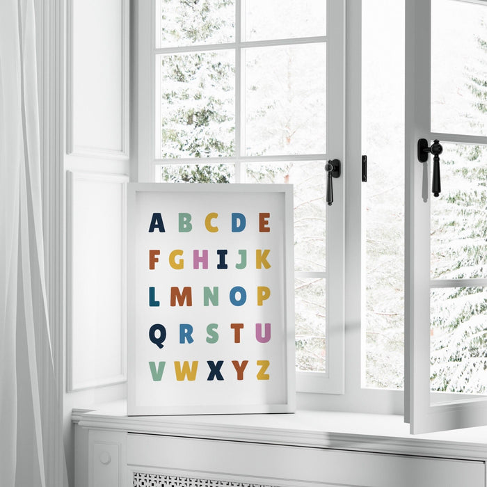 Set of educational posters, 6 home school printables,alphabet poster,playroom prints,montessori classroom decor,education learning posters