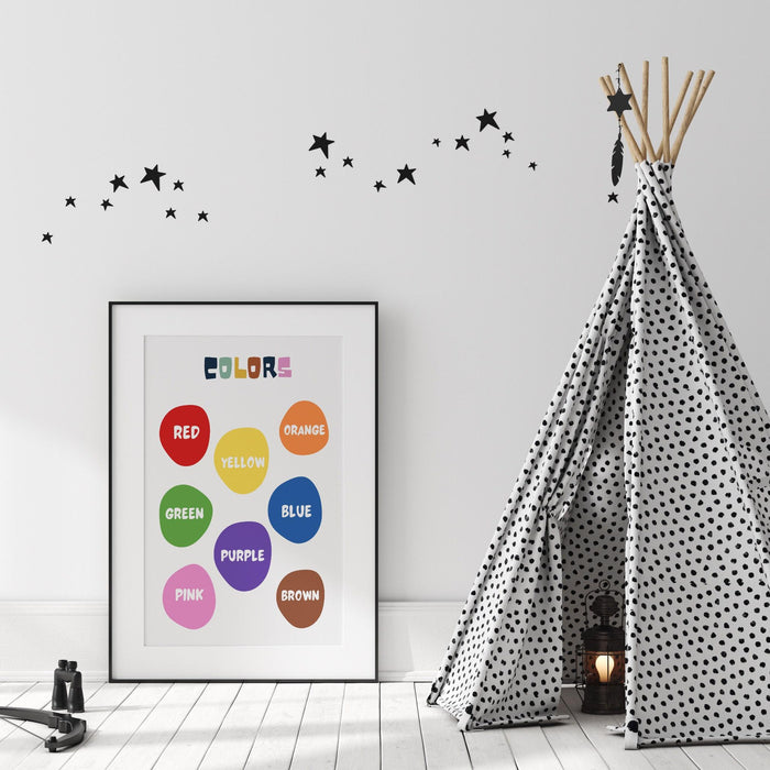 Set of educational posters, 6 home school printables,alphabet poster,playroom prints,montessori classroom decor,education learning posters