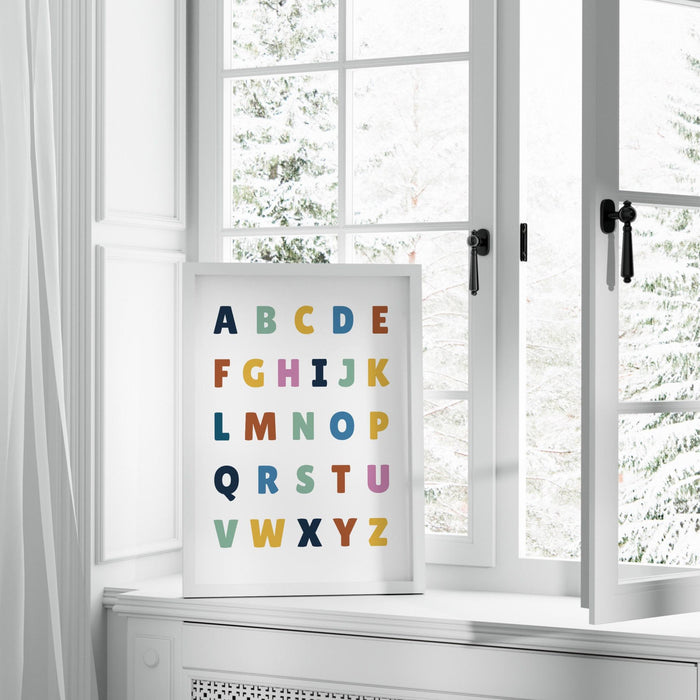 Set of educational posters, 6 home school printables,alphabet poster,playroom prints,montessori classroom decor,education learning posters