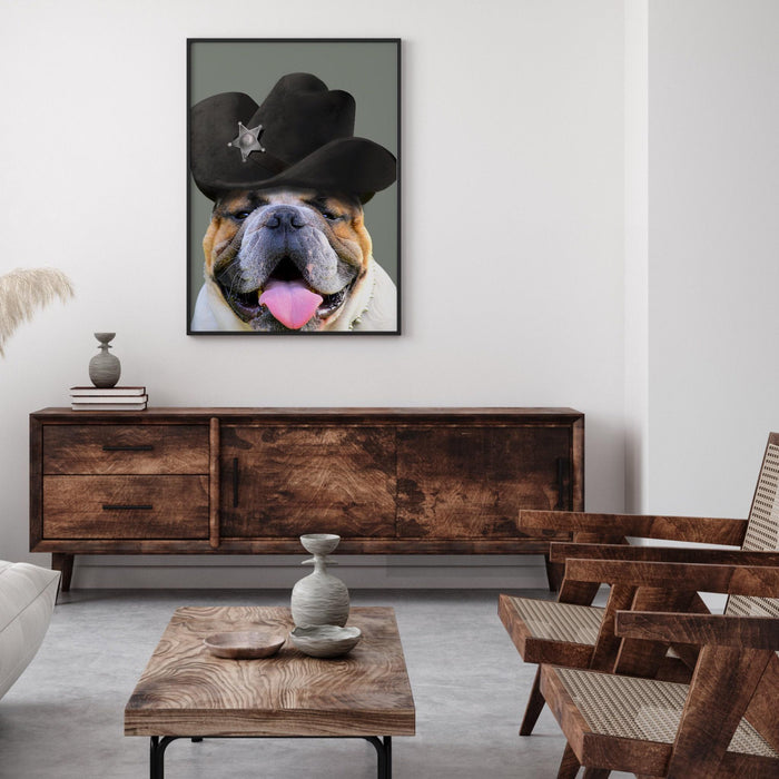 Set of 3 bulldog prints,pet portrait, preppy room decor, trendy poster, bulldog wall art, funny dog, gift for teenage boy, kitchen bar decor