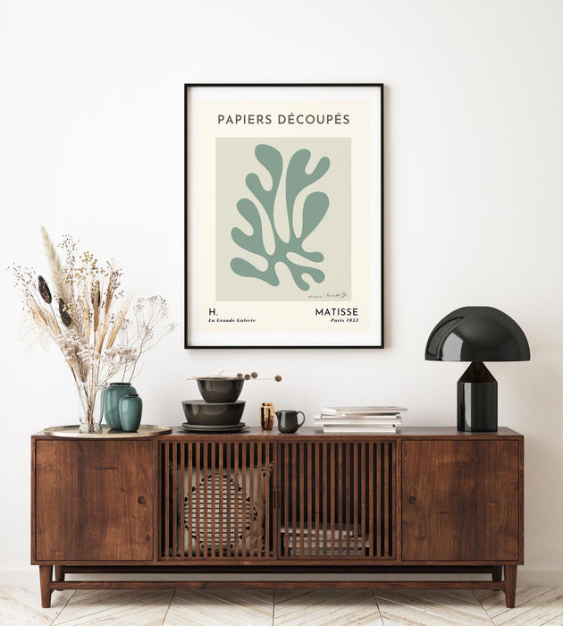 Sage green matisse print, matisse cut out poster, matisse print download, modern boho wall art, boho print,