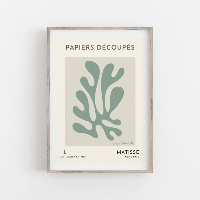 Sage green matisse print, matisse cut out poster, matisse print download, modern boho wall art, boho print,