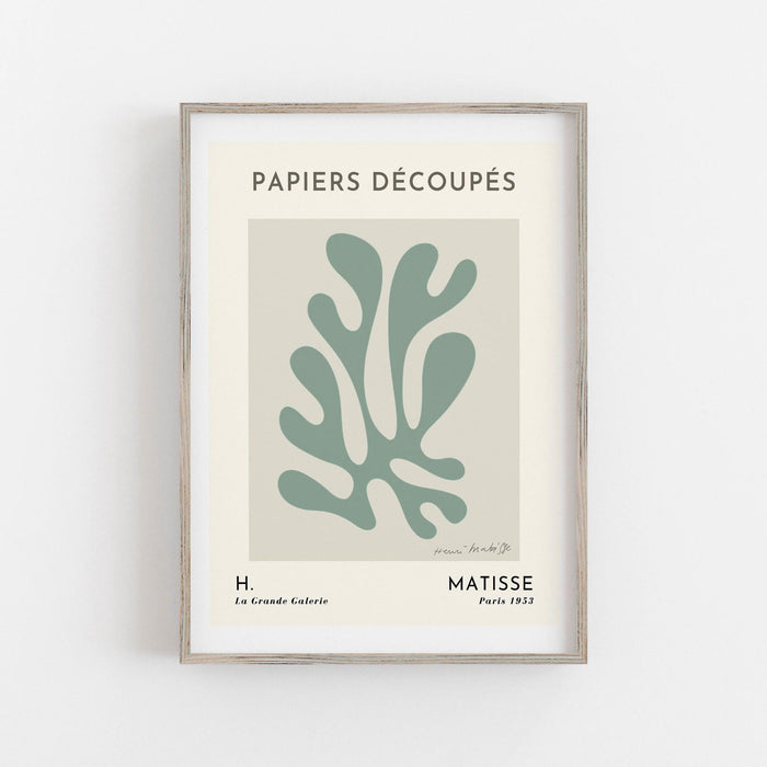 Sage green matisse print, matisse cut out poster, matisse print download, modern boho wall art, boho print,