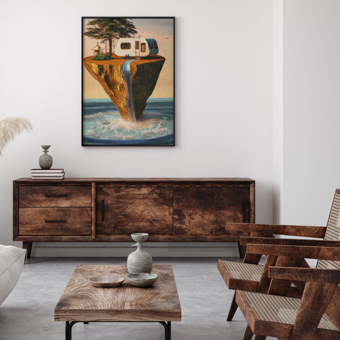 Rv gift for men, funny gift for camper, mountain art, happy camper, adventure wall art, farmhouse camper, freedom camping printable caravan