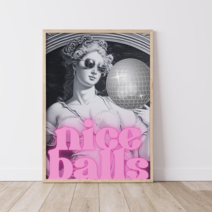 Retro wall art | funny print | black and white wall art | girly print | disco ball girls drinking poster | trendy dorm room decor printables