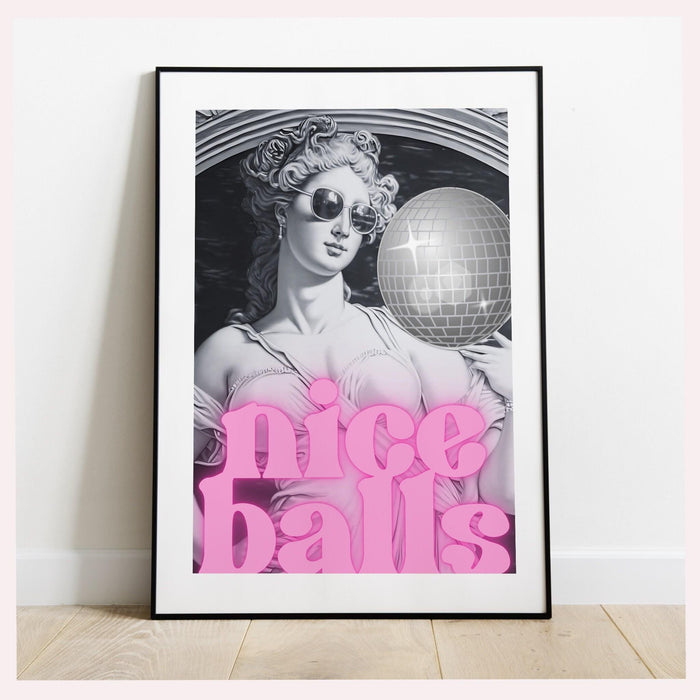 Retro wall art | funny print | black and white wall art | girly print | disco ball girls drinking poster | trendy dorm room decor printables