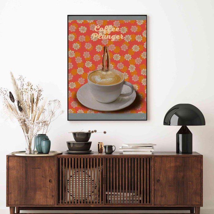 Retro art, coffee print, coffee poster, coffee wall art, coffee gifts, coffee lovers gift, syfi,retro decor