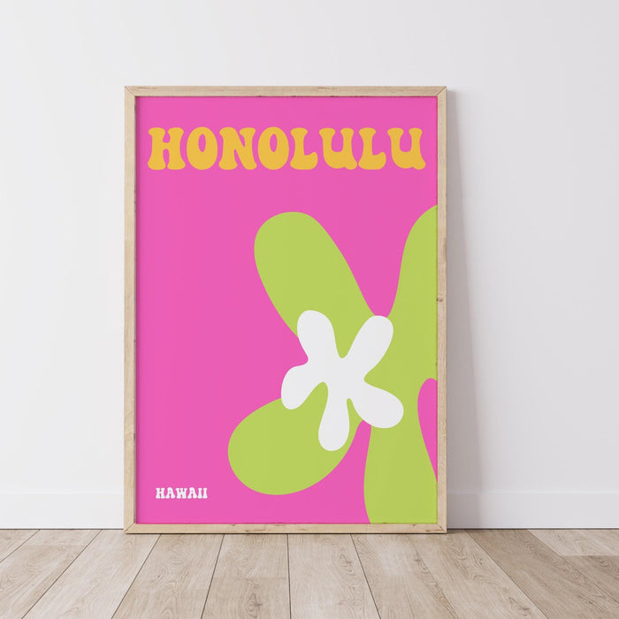 Pink preppy wall art pack of 6, digital print, preppy art, preppy poster print, preppy room decor, college room decor, ibiza pink green blue