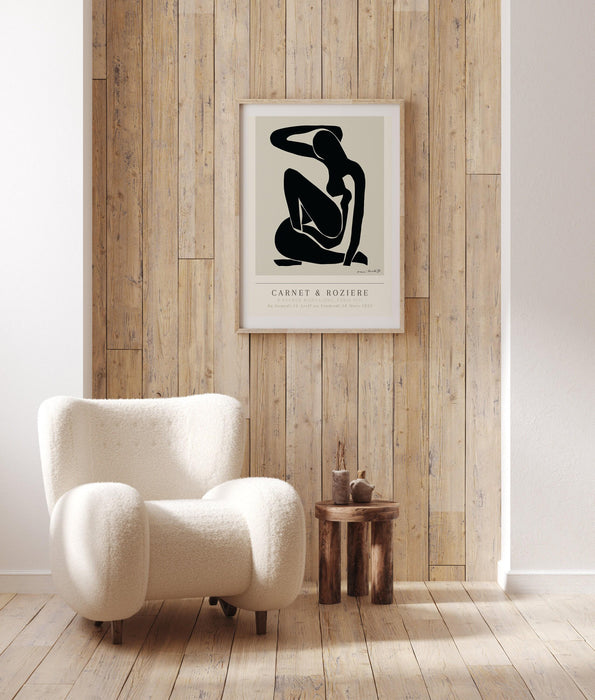 Matisse decor, matisse art print, matisse the cut outs, matisse black woman, matisse art decor, matisse, black and white print, digital art