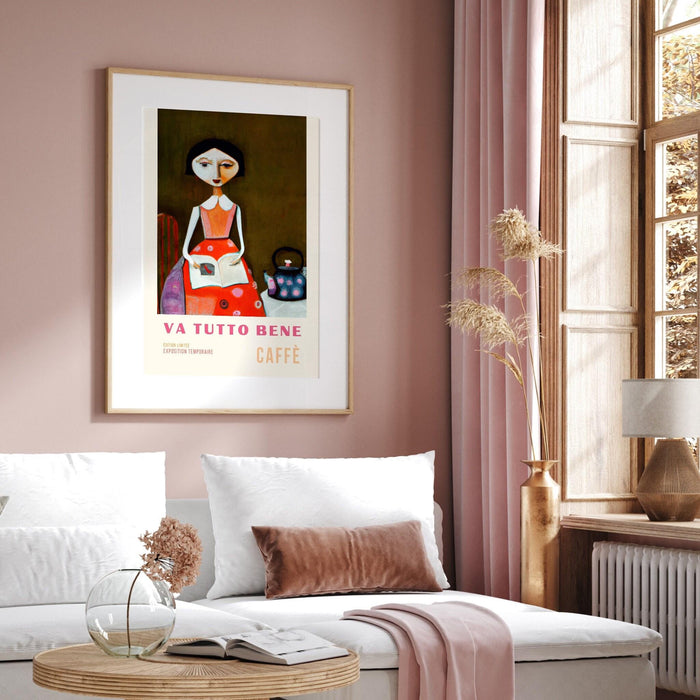 Gallery wall art set of 3 prints, coffee print, drink poster, trendy retro poster kitchen art, picasso exhibition poster, coffee lover,