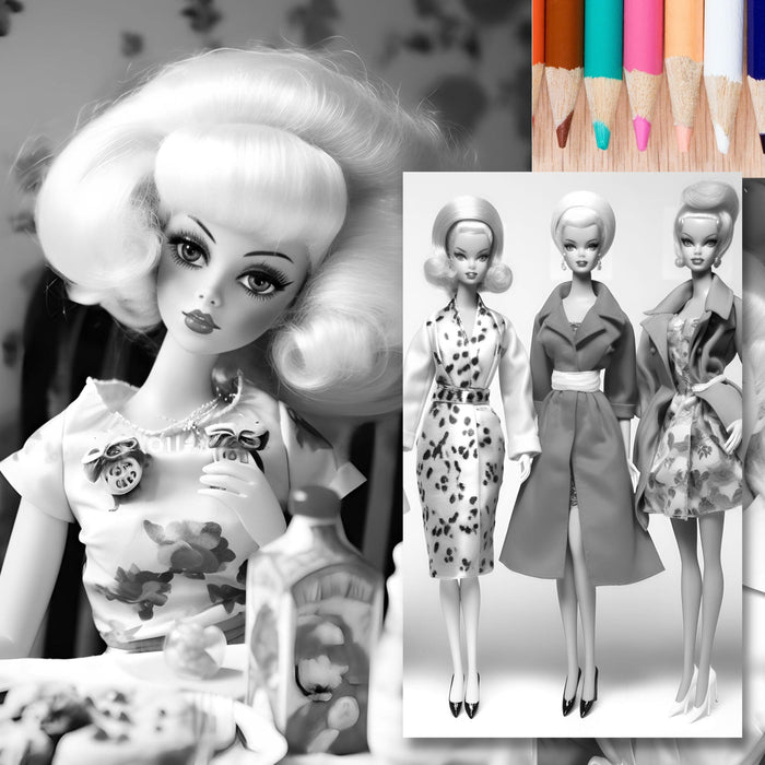 Funny colouring book pages, printable adult grayscale | set of 10 printable coloring in pages instant, gift for bestie, digital download pdf