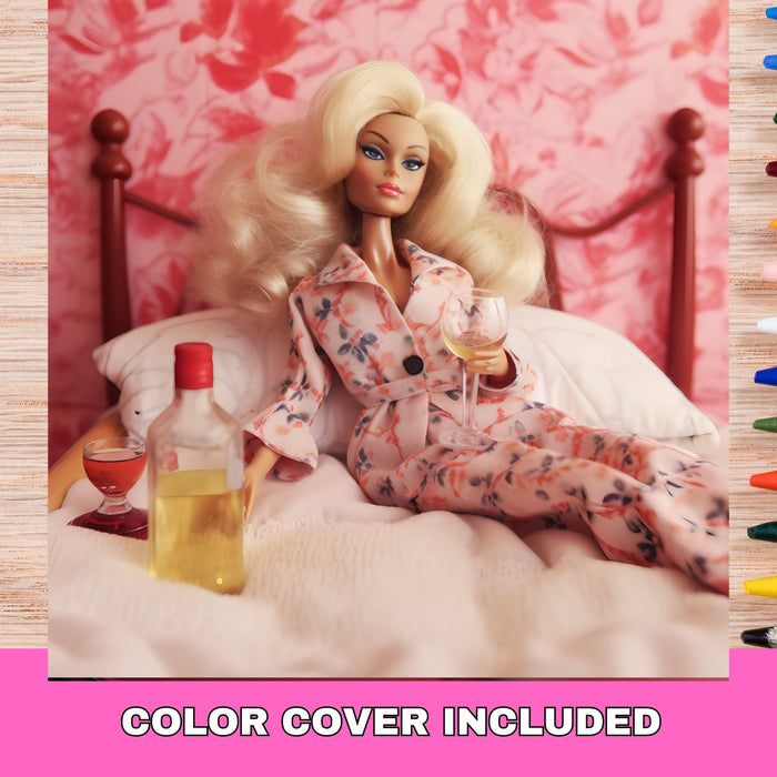 Funny colouring book pages, printable adult grayscale | set of 10 printable coloring in pages instant, gift for bestie, digital download pdf