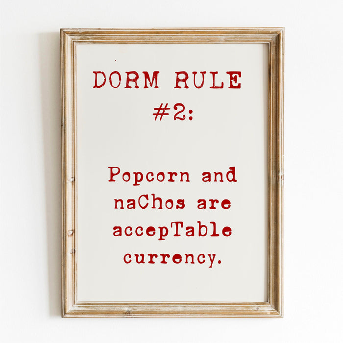 Funny college poster trendy retro print red wall art digital artwork printable aesthetic dorm room graduation gift for him digital download