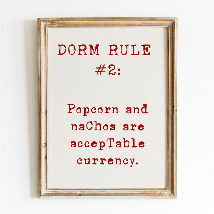 Funny college poster trendy retro print red wall art digital artwork printable aesthetic dorm room graduation gift for him digital download