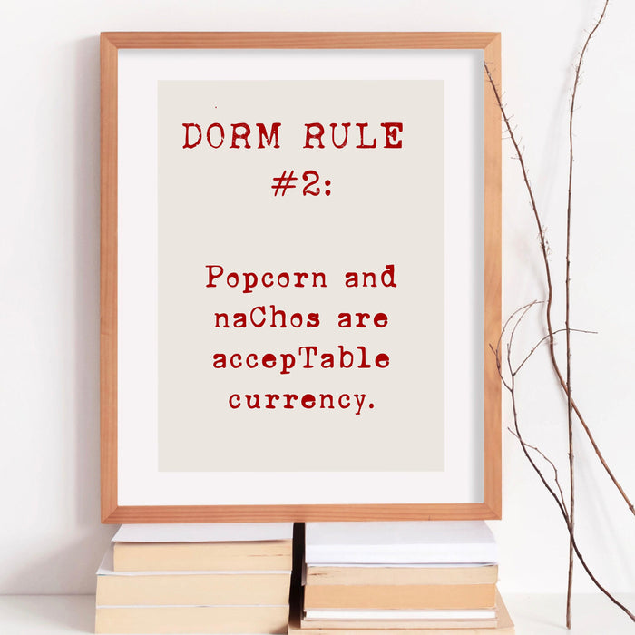 Funny college poster trendy retro print red wall art digital artwork printable aesthetic dorm room graduation gift for him digital download