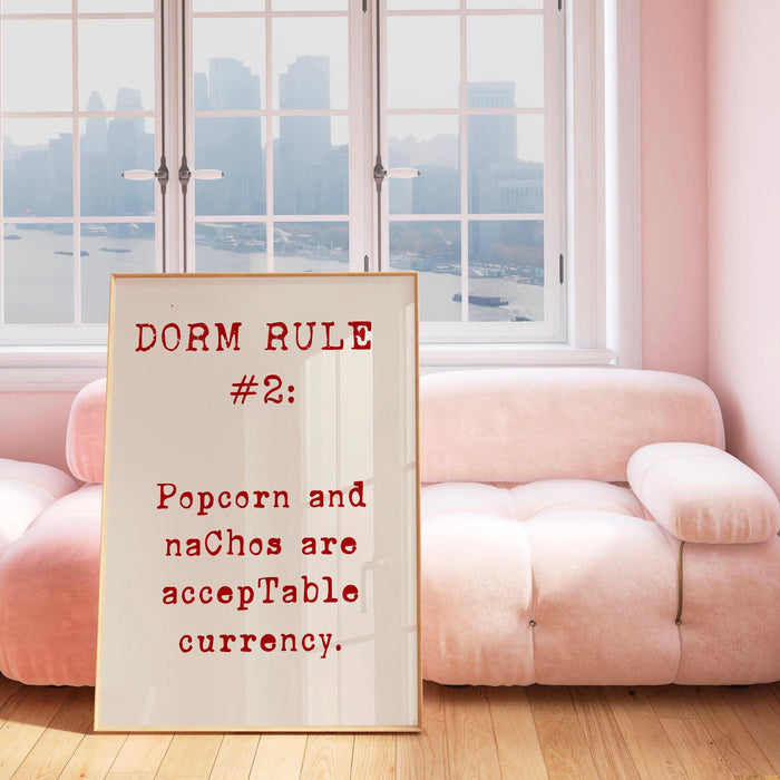 Funny college poster trendy retro print red wall art digital artwork printable aesthetic dorm room graduation gift for him digital download