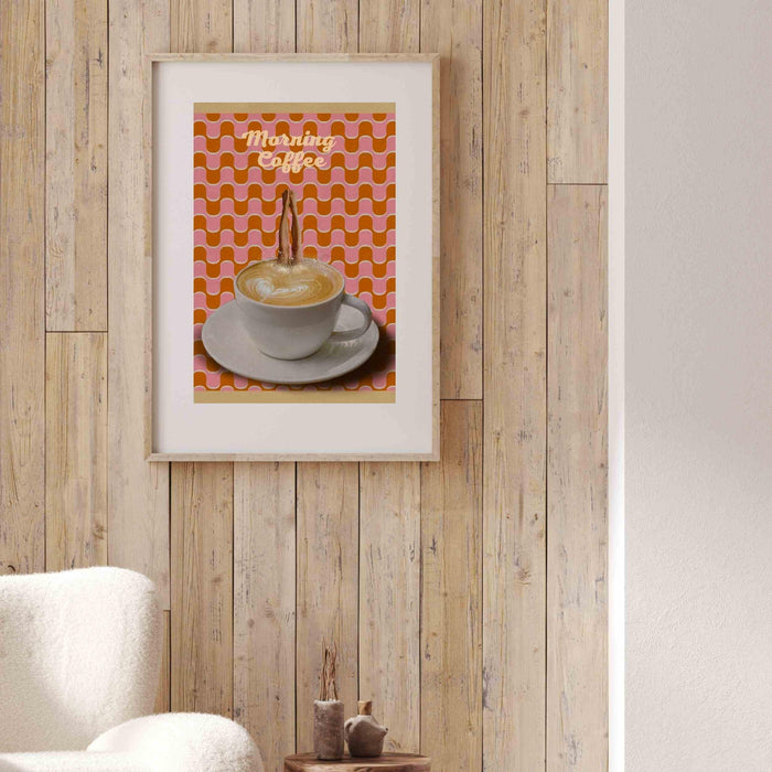 Coffee print, drink poster, modern kitchen decor, retro poster, pop art, kitchen art, exhibition poster, illustration, coffee lover