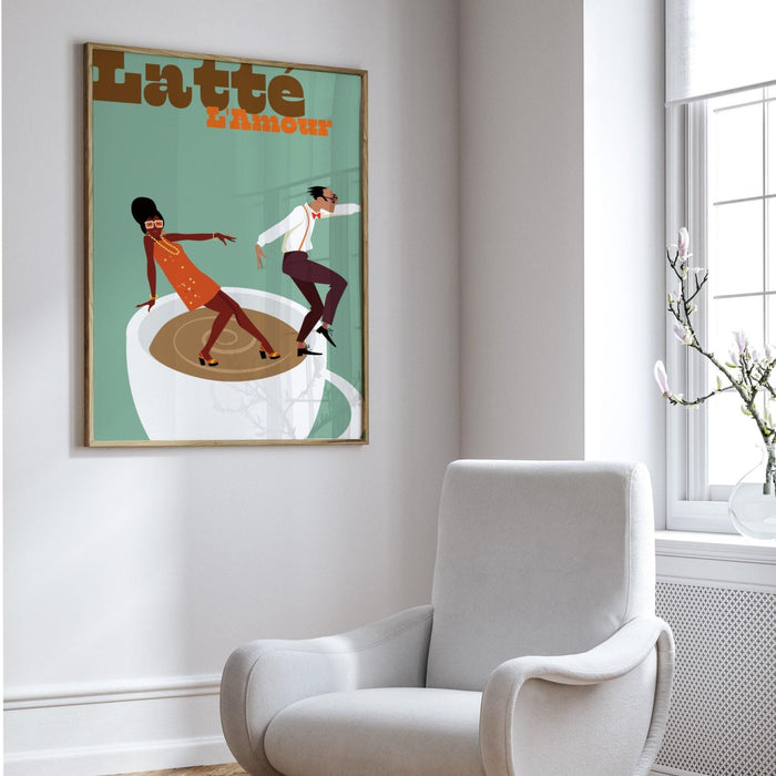 Coffee poster| printable wall art, modern minimalist food print for the kitchen, bar, or living room | instant download