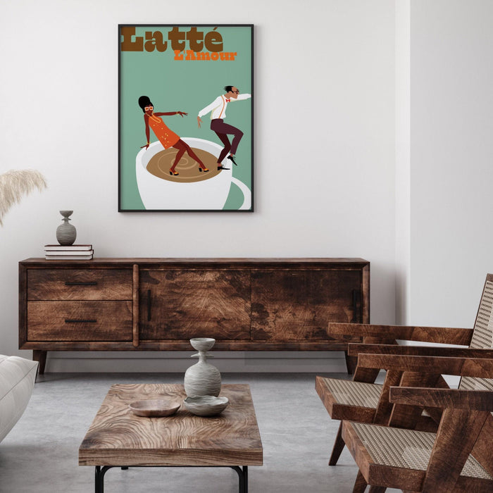 Coffee poster| printable wall art, modern minimalist food print for the kitchen, bar, or living room | instant download