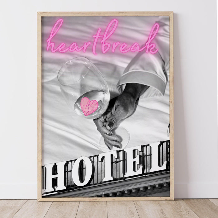 Black and white trendy retro wall art, trendy aesthetic print, black and white wall decor, pink print, funny art, minimalist, digital art