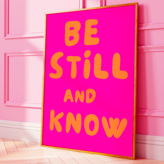 Modern christian art pink orange poster funky wall art, digital artwork,printable, girly affirmation room art trendy retro digital download