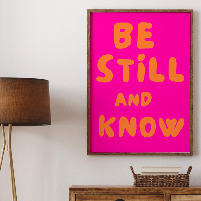 Modern christian art pink orange poster funky wall art, digital artwork,printable, girly affirmation room art trendy retro digital download