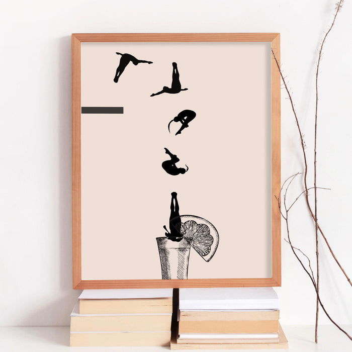 Cheers print | trendy retro wall art set of 3 | bar cart drinks art | bar cart accessories | drinks printable wall art | digital download