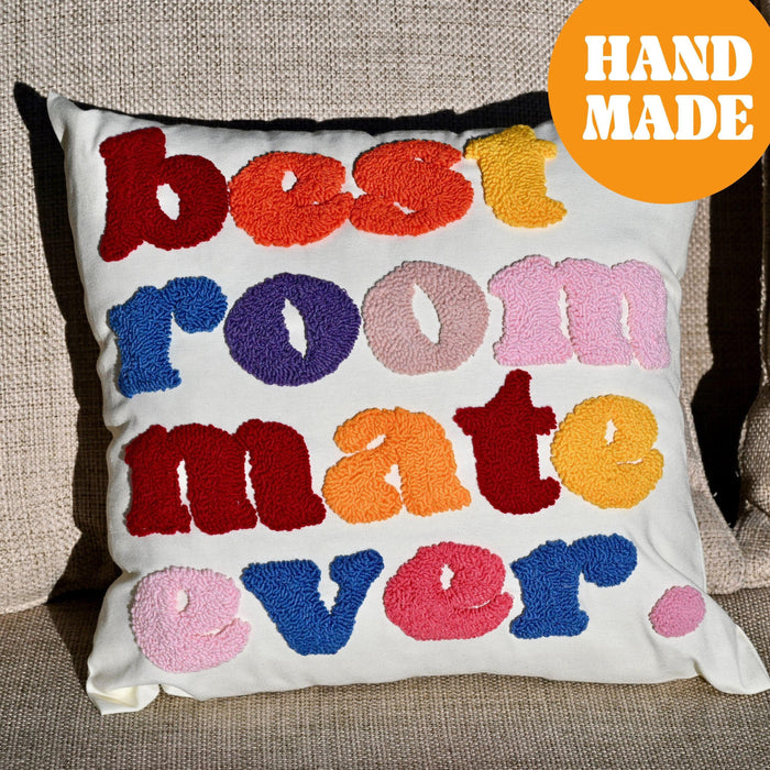 Best roomie gift embroidered pillow dorm room decor roomate gift personalized dorm throw cushion daughter gift birthday custom throw pillow
