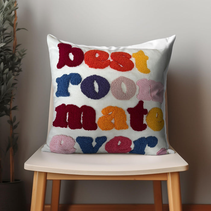 Best roomie gift embroidered pillow dorm room decor roomate gift personalized dorm throw cushion daughter gift birthday custom throw pillow