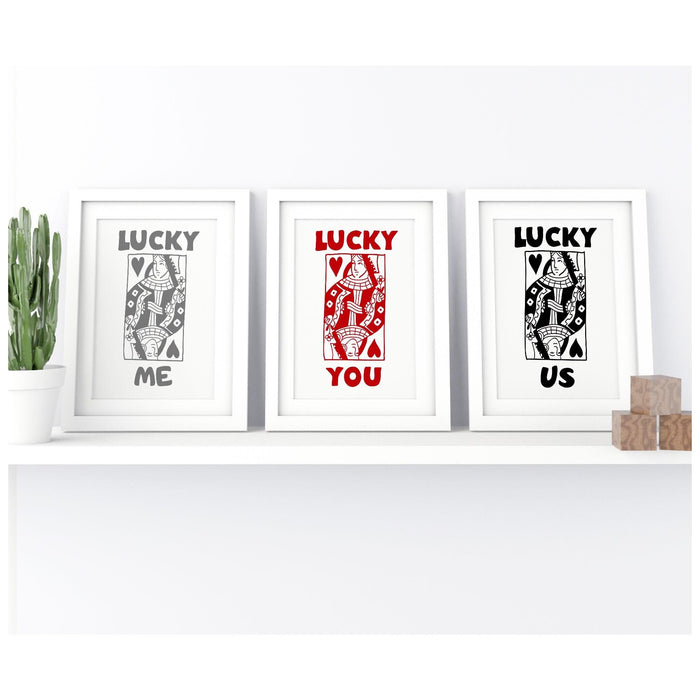 Trendy retro wall art set of 9,retro trendy aesthetic print,lucky you poster,black and white poster,trendy wall art,funny art, digital art