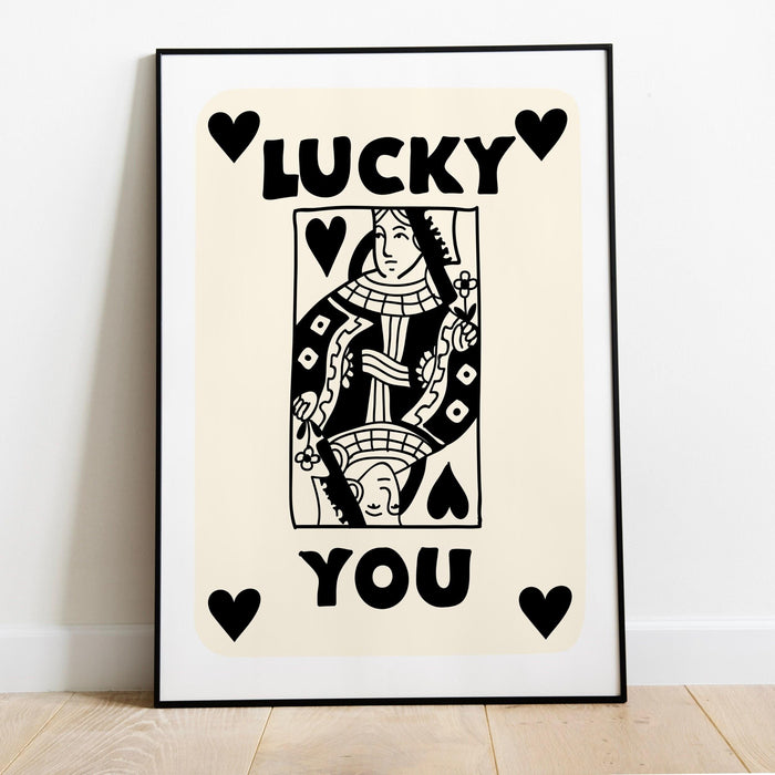 Trendy retro wall art set of 9,retro trendy aesthetic lucky you poster,mom daughter gift,trendy wall art, funny art, minimalist, digital