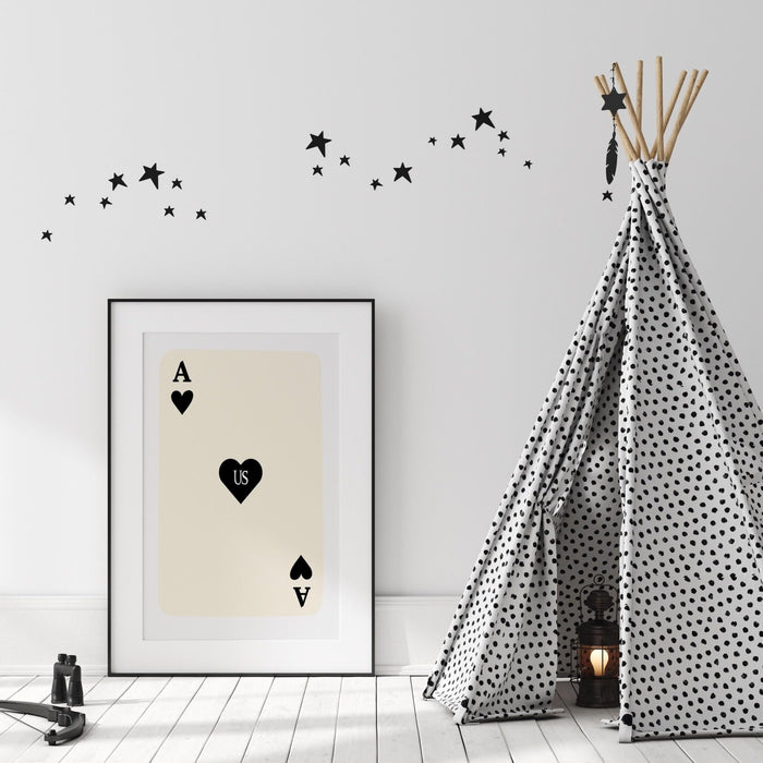 Trendy retro wall art set of 9 retro trendy above bed prints lucky you poster black and white print trendy wall art funny art digital art