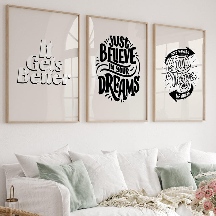 Trendy retro wall art set of 15,retro trendy aesthetic print,lucky you poster,black and beige poster,trendy wall art,funny art, digital art