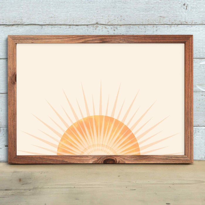 Sunrise wall art, boho horizontal sun print, yellow sun poster, boho art print, sunset print, sun nursery print, colorful sun, boho wall art