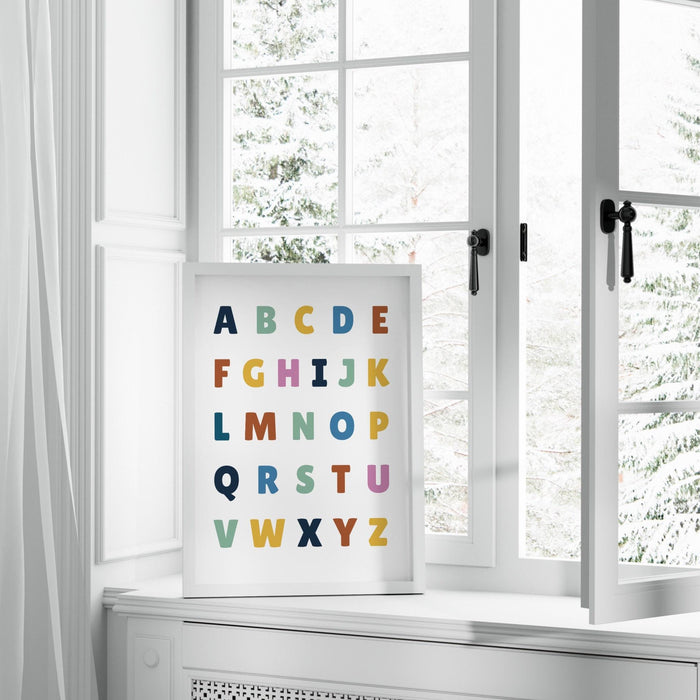 Set of educational posters, 6 home school printables,alphabet poster,playroom prints,montessori classroom decor,education learning posters