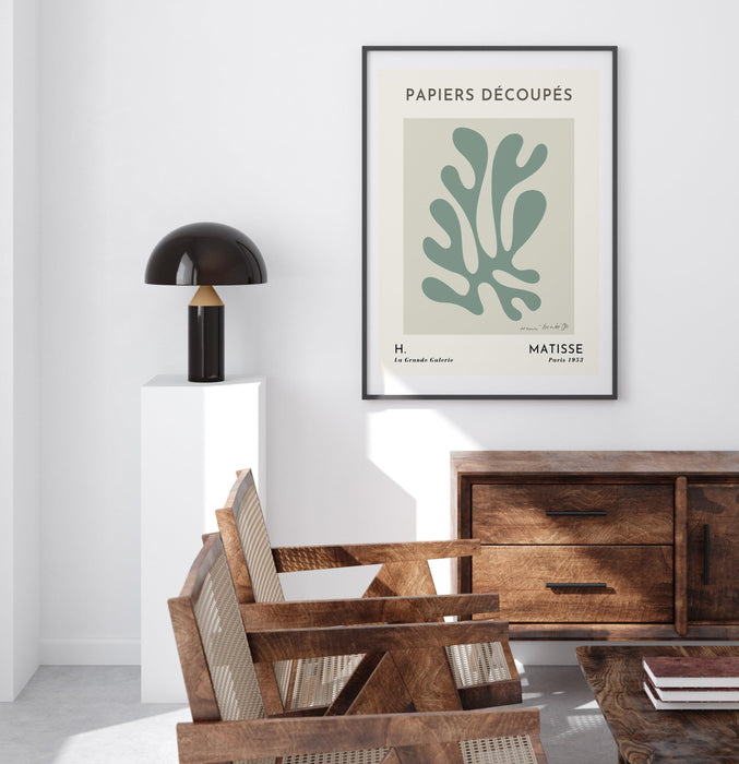 Sage green matisse print, matisse cut out poster, matisse print download, modern boho wall art, boho print,