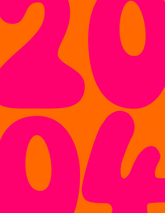 Printable custom year retro orange and pink art print/poster/wall decor - digital download retro trendy aesthetic wall art, custom  print