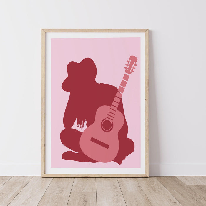 Pink rodeo poster print, preppy western wall art, cowgirl poster, pink cowboy boots, printable poster, preppy decor, trendy wall art prints