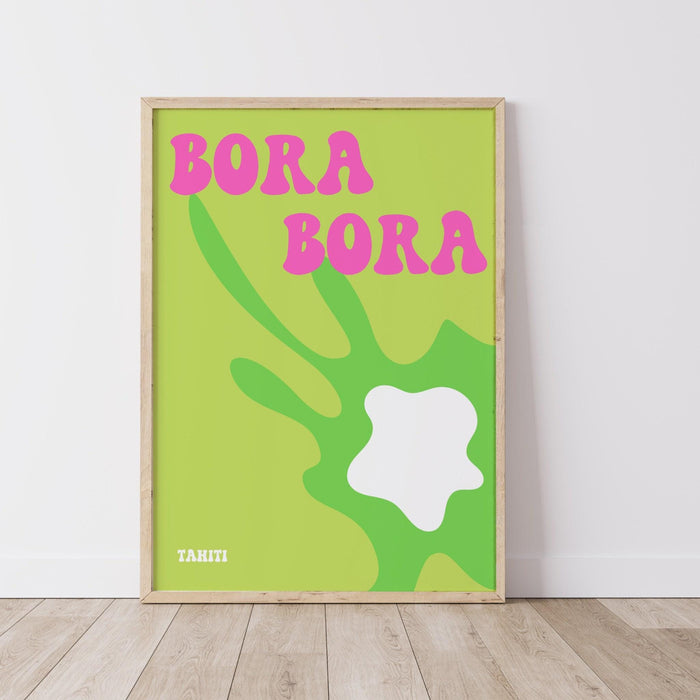 Pink preppy wall art pack of 6, digital print, preppy art, preppy poster print, preppy room decor, college room decor, ibiza pink green blue