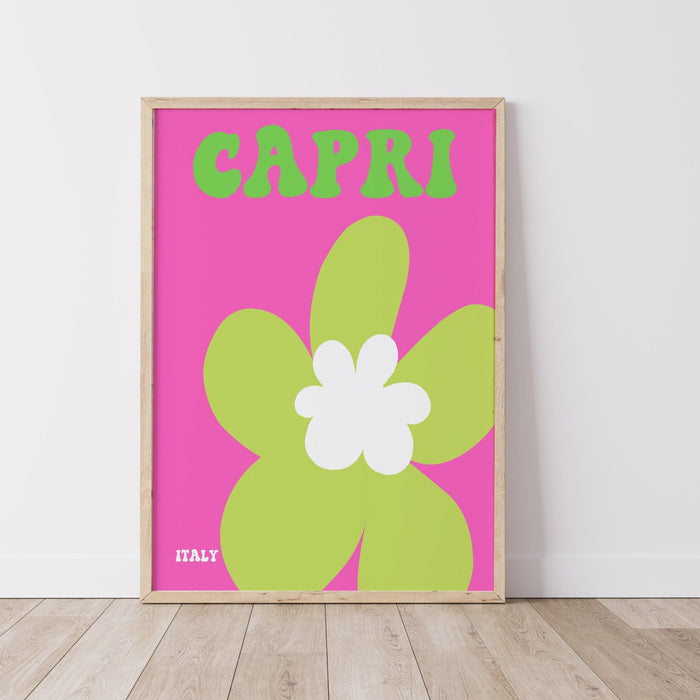 Pink preppy wall art pack of 6, digital print, preppy art, preppy poster print, preppy room decor, college room decor, ibiza pink green blue