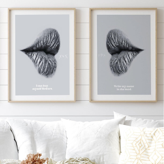 I can buy myself flowers | fashion girl print | disco print | fashion wall art | stylish wall art | black and white art | funky prints