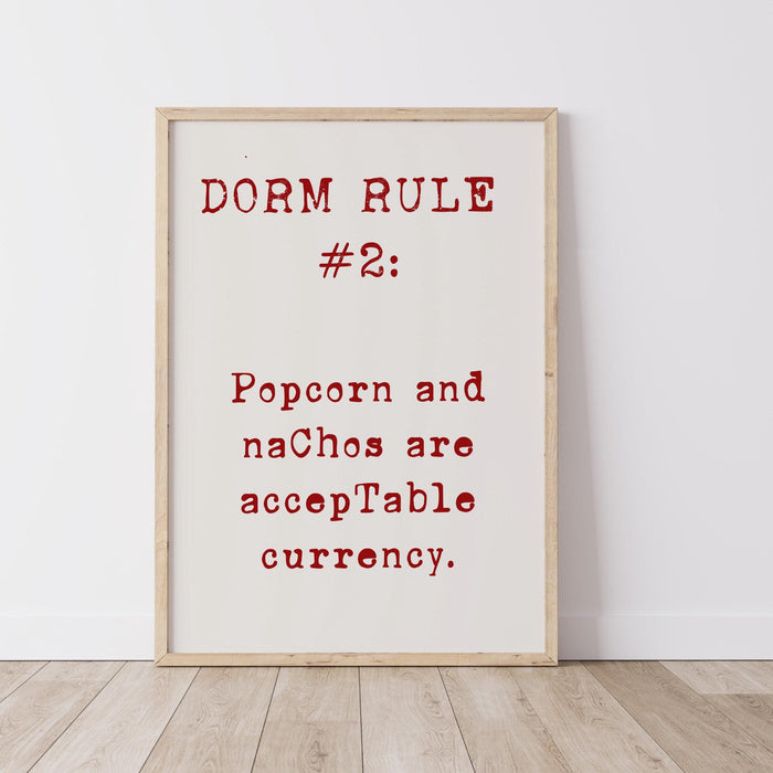 Funny college poster trendy retro print red wall art digital artwork printable aesthetic dorm room graduation gift for him digital download