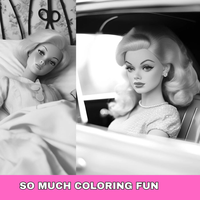 Fashion girl gift, printable adult grayscale colouring book, grayscale, gift for bestie, coloring in pages instant digital download pdf