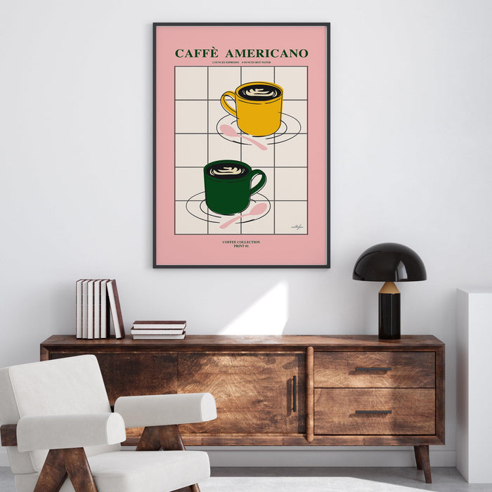 Coffee poster| printable wall art, modern minimalist food print for the kitchen, bar, or living room | instant download