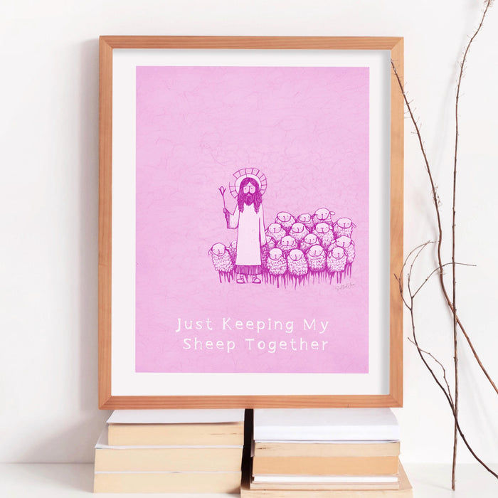 Funny Trendy Minimalist Modern Christian Print Scripture Pink Poster Pink Wall Art Printable Jesus Christian Self Care Digital Download